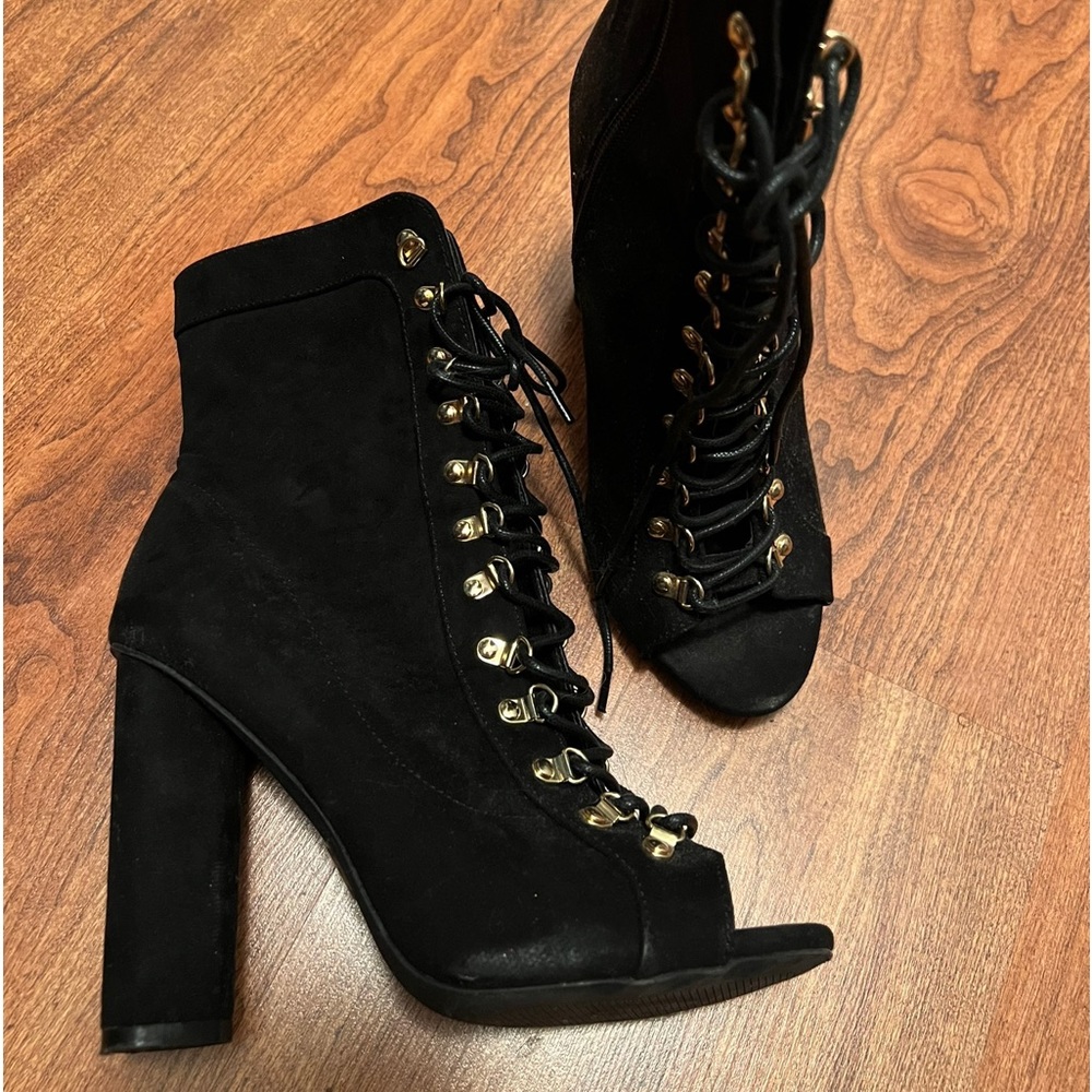Laced up boots